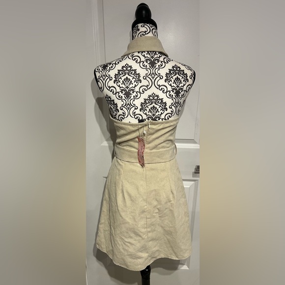 SHEIN Cream Button-Down Dress with Belt - Picture 2 of 6